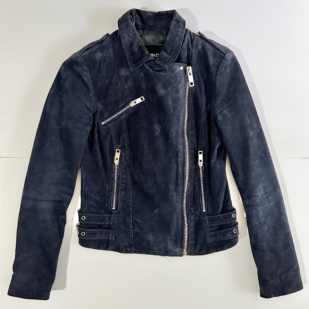 Mango - Blue Suede Jacket